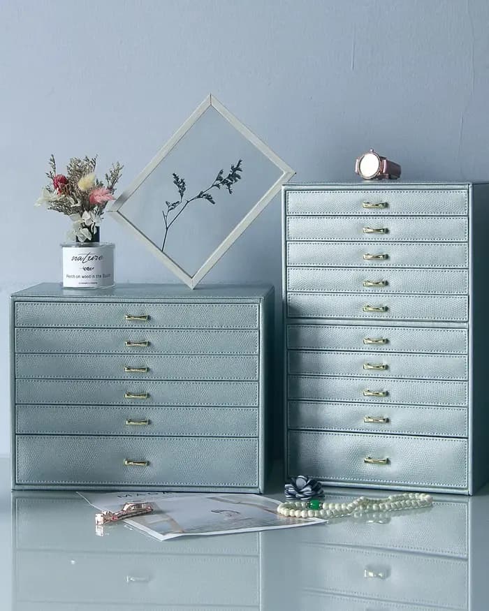 Grande boîte de rangement pour bijoux pour femmes