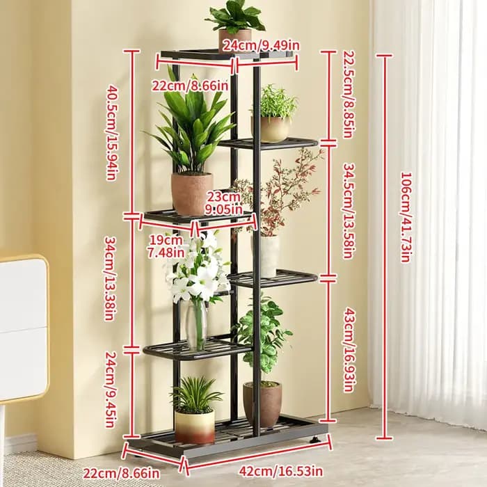 Étagères en fer pour plantes en pot