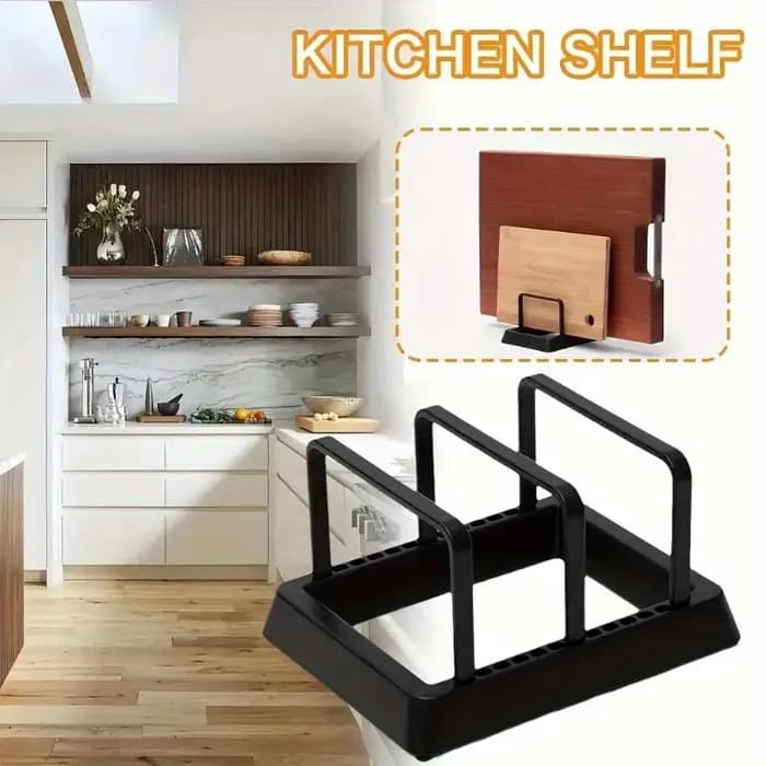 Support organisateur de cuisine 3 en 1: plateau de rangement de séchage peu encombrant pour casseroles