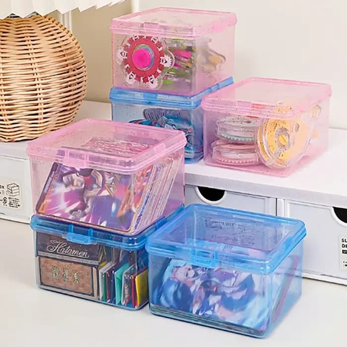 Boîte de rangement en plastique transparent