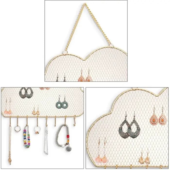 Organisateur de boucles d'oreilles en forme de nuages