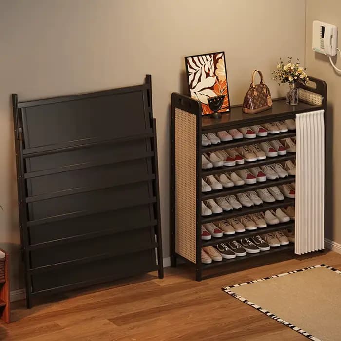 Meuble à Chaussures Pliable de Luxe Portable