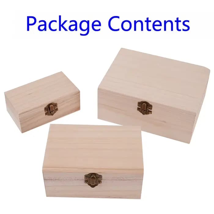 Boîte de rangement en bois avec couvercle
