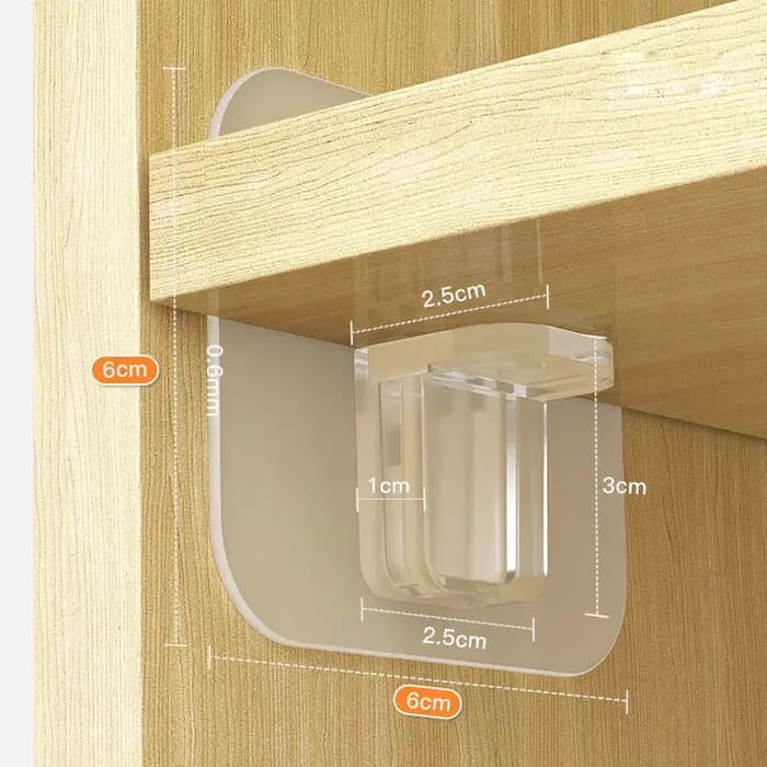 Supports adhésifs pour étagères