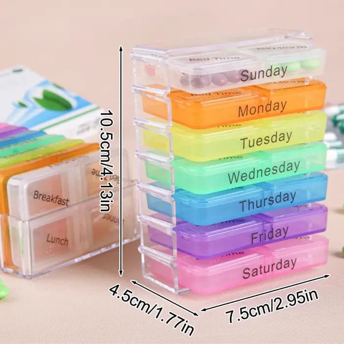 Boîte à médicaments en plastique à 28 compartiments, style tiroir, organisateur pour le rangement des médicaments à domicile, étagère organisatrice de médicaments