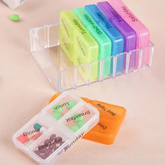 Boîte à médicaments en plastique à 28 compartiments, style tiroir, organisateur pour le rangement des médicaments à domicile, étagère organisatrice de médicaments