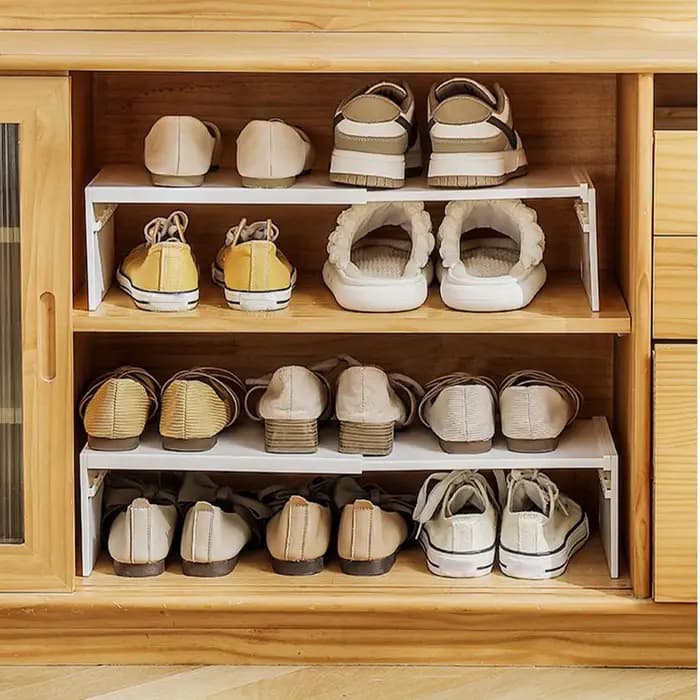 Étagère de rangement extensible et empilable pour armoire