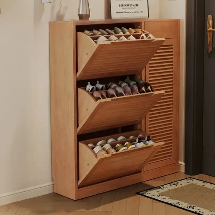 Meuble à chaussures chinois en bois