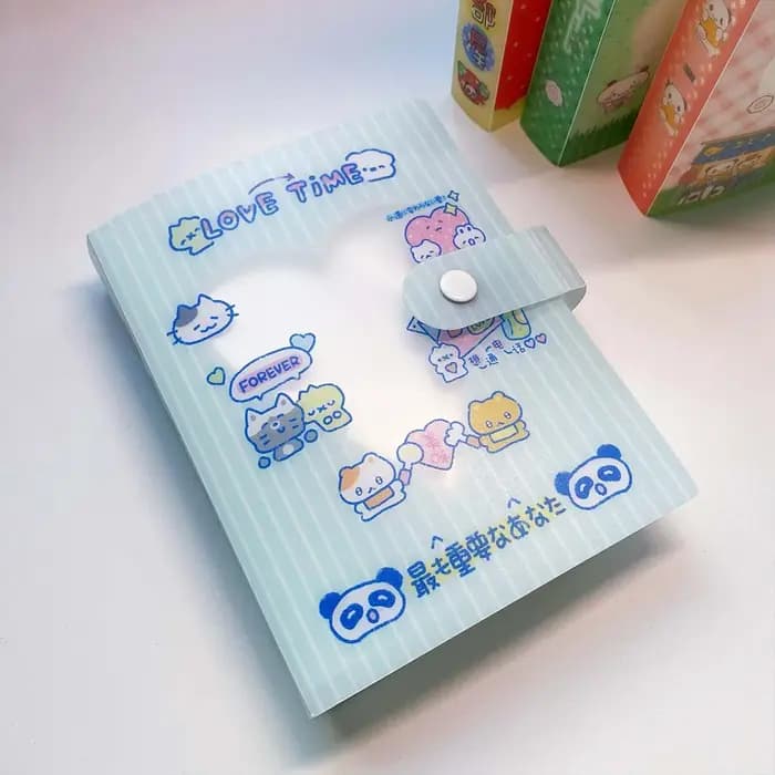 WAKAWAKA A6 classeur de rangement Kawaii organisateur de documents avec motif trèfle Vintage Showa Style page fixe