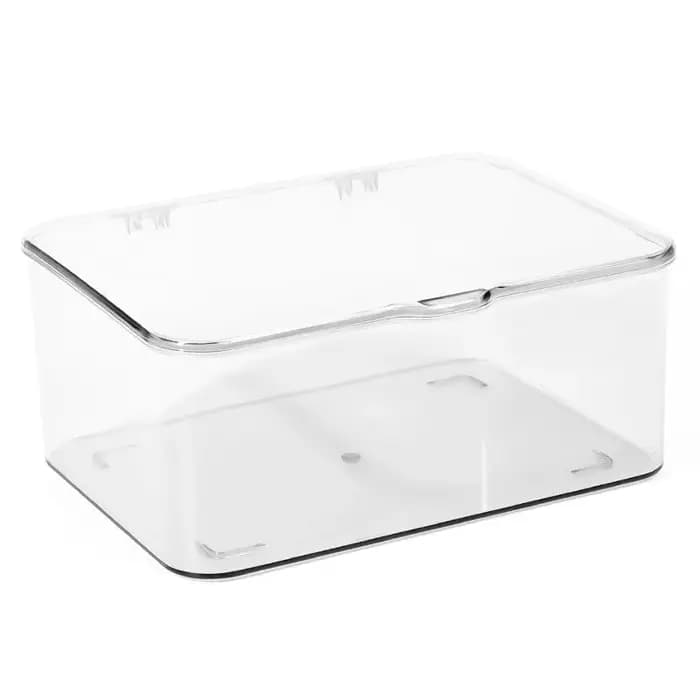 Boîte de rangement transparente en acrylique avec couvercle pour filles