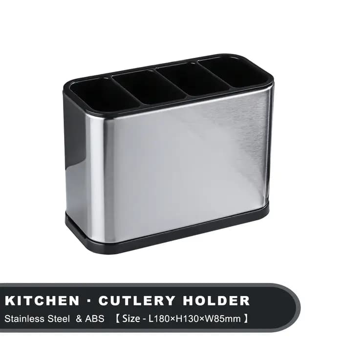 Support de rangement de couverts de cuisine en acier inoxydable
