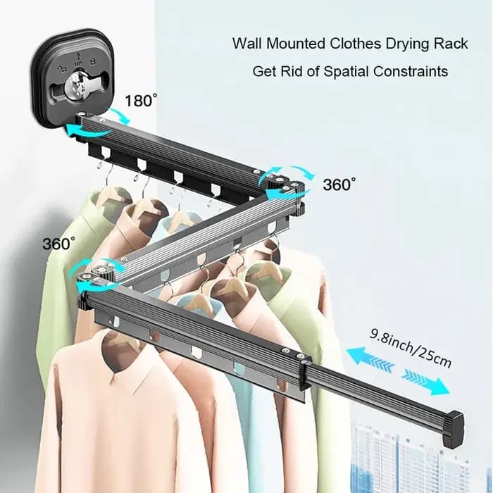 Étendoir à vêtements rétractable, peu encombrant, supports de séchage pliables pour buanderie, suppo