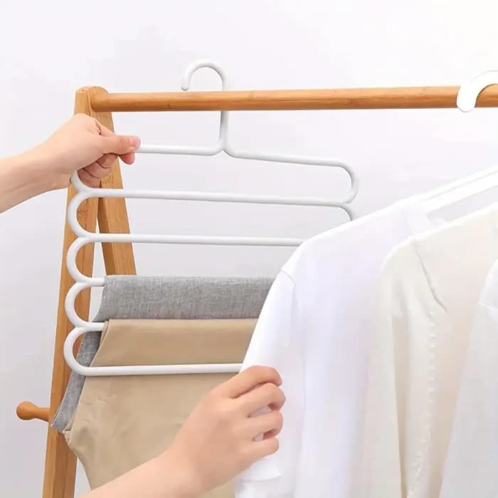 2/4 pièces porte-pantalons multifonctionnel ménage gain de place multicouche pantalon cintre