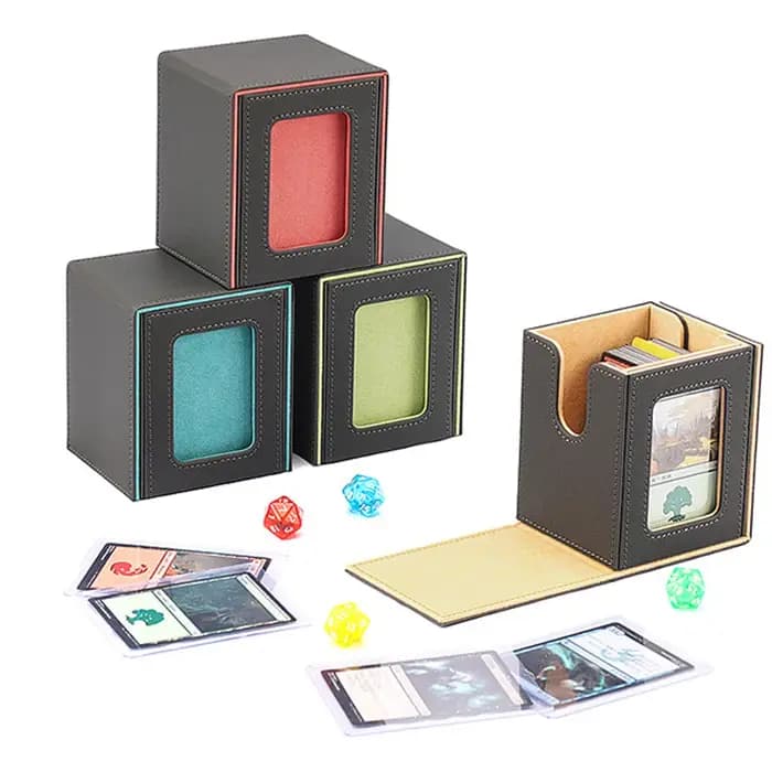 100 + nouvelle boîte de rangement de cartes TCG MT jeu de société commandant carte transportant