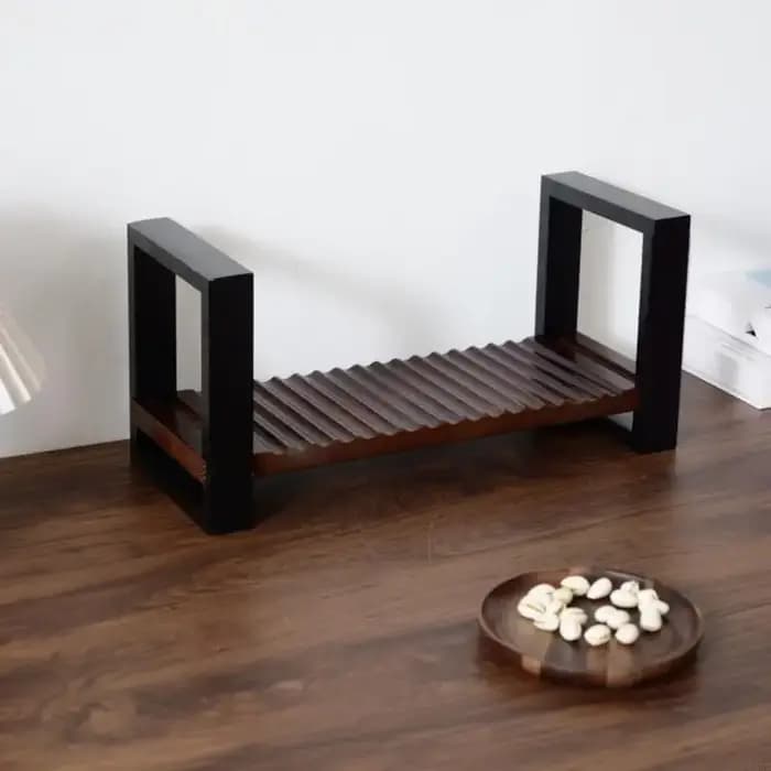Étagère pour disques vinyles en bois avec Base rainurée, présentoir en bois, support rangement pour