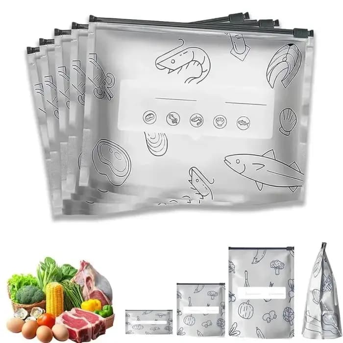 Sacs de conservation en aluminium 30/10 pièces S/M/L, organisateurs scellés pour congélateur, emballage alimentaire réutilisable, sacs anti-odeurs pour garde-manger