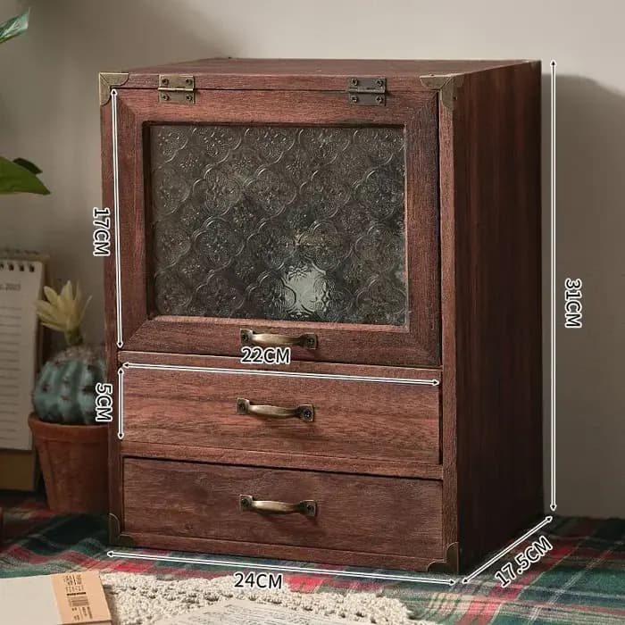 Armoire de rangement domestique multicouche en bois massif