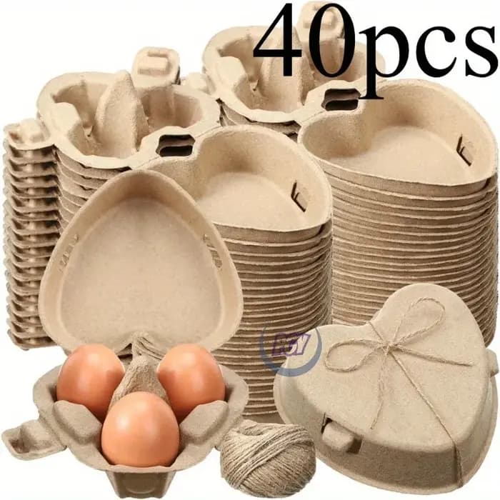Boîtes en carton pour œufs de pâques en forme de cœur