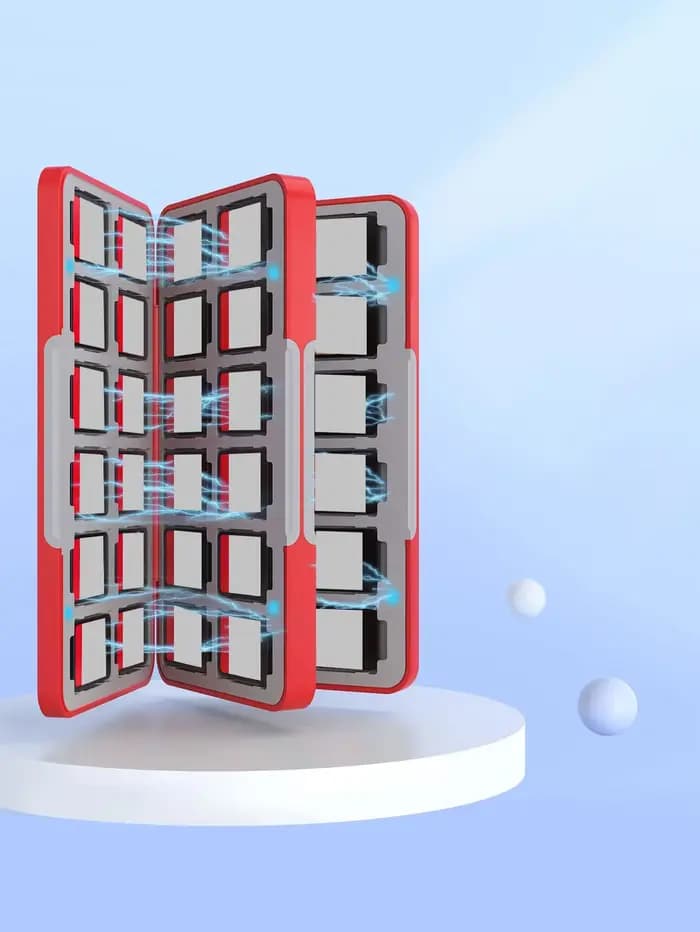 Boîte de rangement universelle magnétique adaptée à la carte de jeu Switch 48