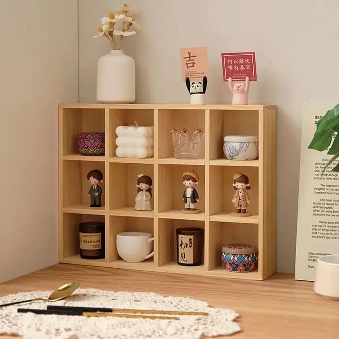 Support de rangement de tasses d'eau en bois massif