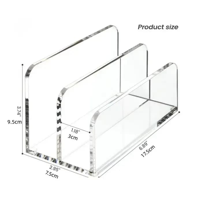 Organisateur de courrier de comptoir en acrylique ABKW avec compartiments de tri des lettres – Indispensable au bureau
