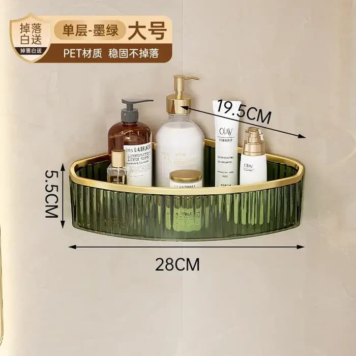 Étagère d'angle en acrylique sans propositions, porte-shampooing, outil de maquillage, rangement domestique, T1
