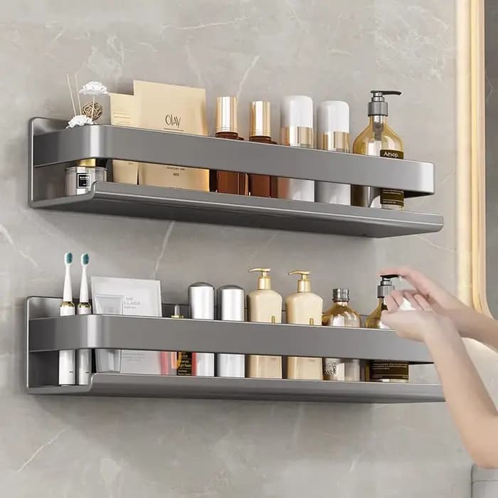 Étagère de rangement murale simple couche pour salle de bain