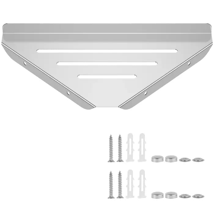 Étagère d'angle de douche murale sans perceuse, en acier inoxydable 304, organisateur de rangement p
