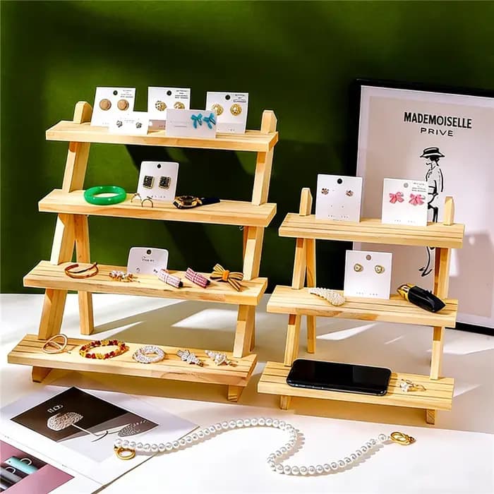 Étagère de rangement en bois style échelle