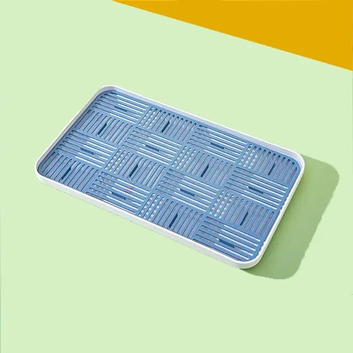 Égouttoir à vaisselle détachable à double couche avec grille de drainage