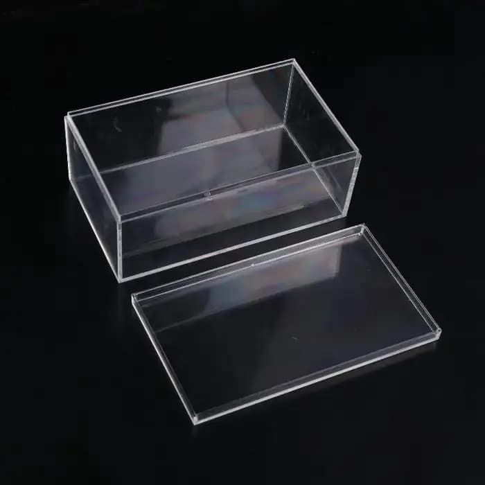 Boîte de rangement rectangulaire en acrylique épaissie polyvalente