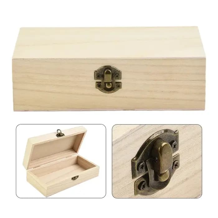 Boîte de rangement de bijoux en bois rétro