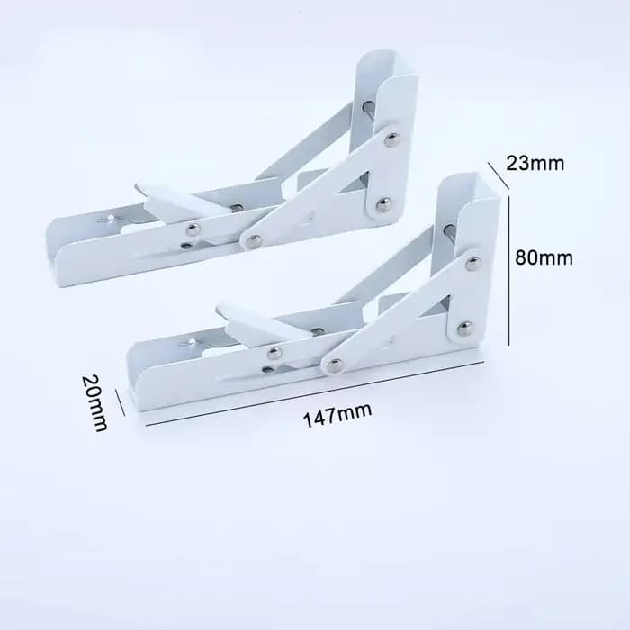 Supports d'étagère pliables blancs de 6 pouces