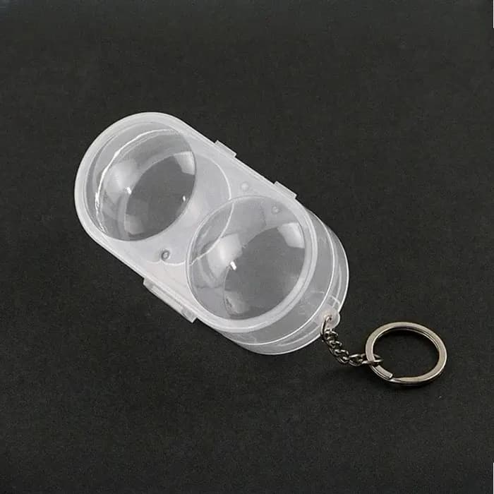 Boîte de rangement pour 2 balles de tennis de table avec porte-clés, boîte de transport pour balles de ping-pong