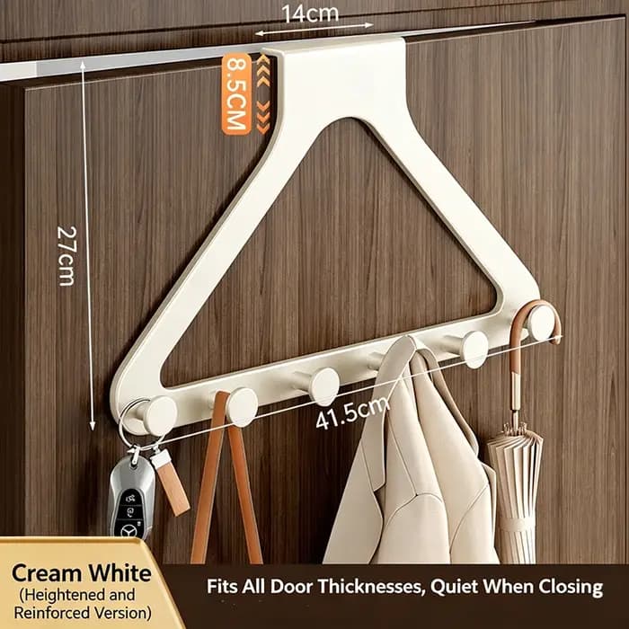 Porte-manteau d'angle triangulaire à suspendre sur la porte pour armoire