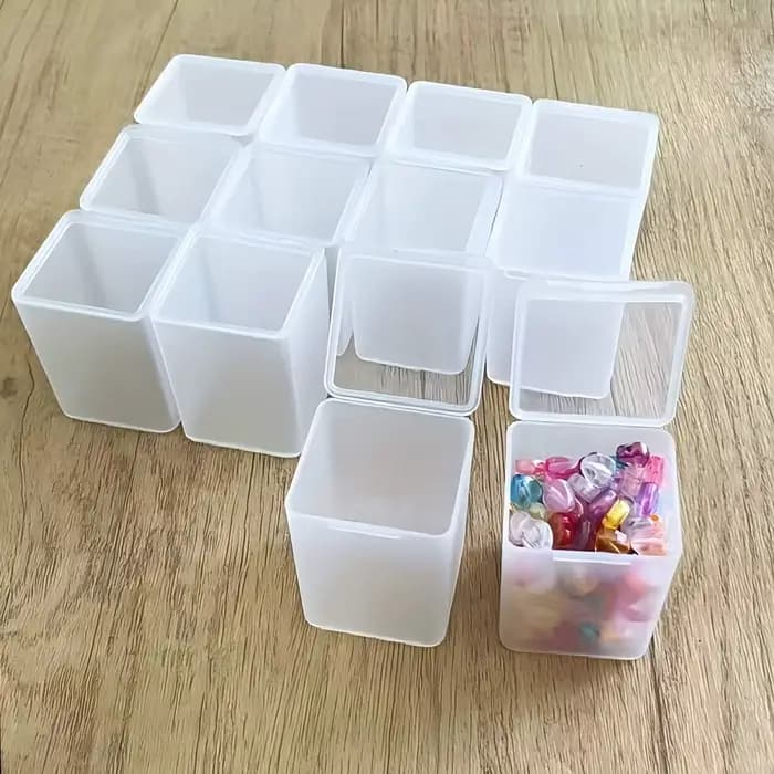 Ensemble de 10 boîtes de rangement en plastique transparent avec couvercles - Contenants d'organisation