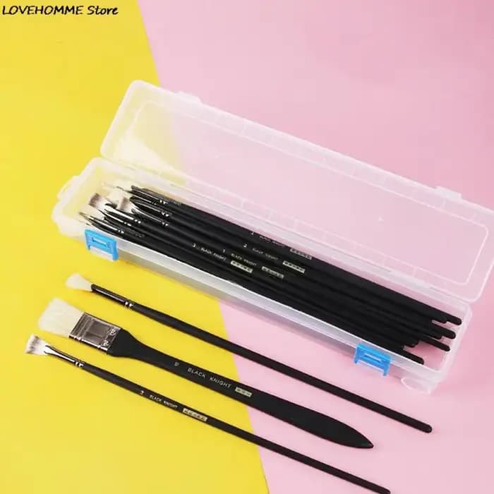 Boîte de rangement en plastique pour pinceaux, crayons de peinture, conteneur à stylos d'interconnex