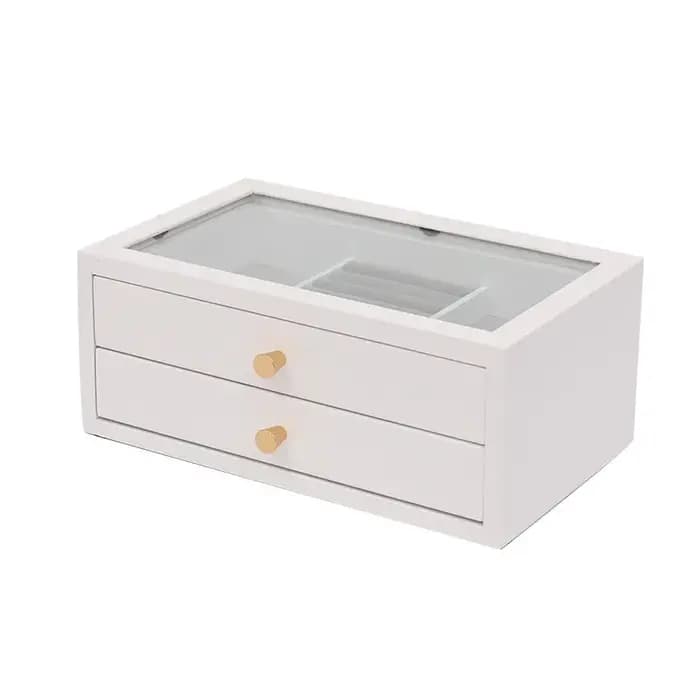 Boîte à Bijoux en Bois Multifonctionnelle de Style MELStyle Rétro