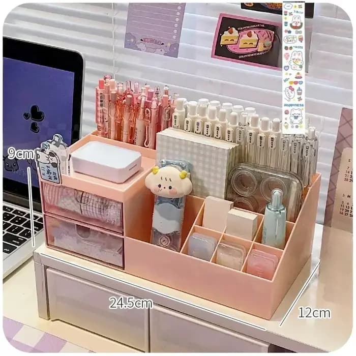 Nouvelle boîte de rangement de bureau pour stylos, organiseur de bureau de type tiroir pour étudiant