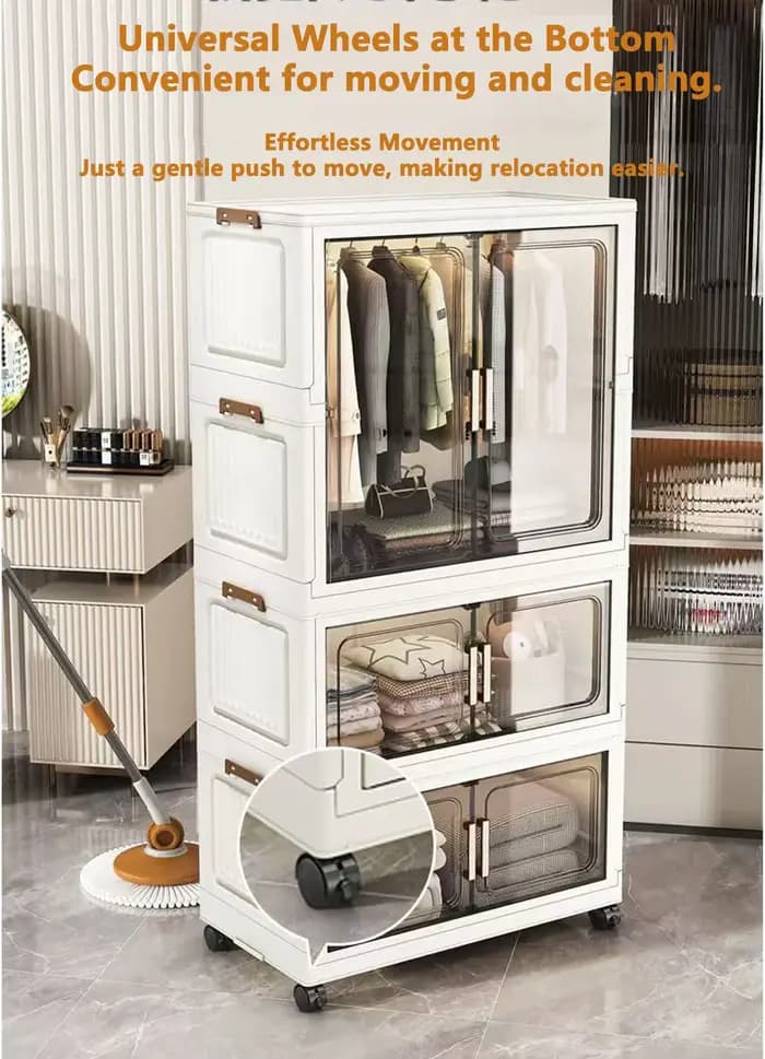 Boîte de rangement pour vêtements, grande capacité, armoire domestique extra-large, boîte de rangement en plastique pour couettes, armoire de rangement pliable pour vêtements, armoire de rangement
