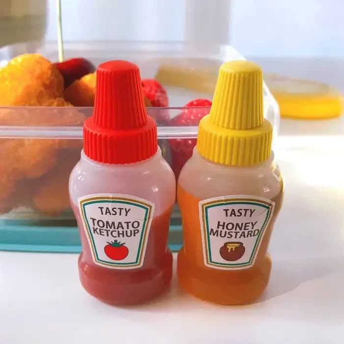 Mini bouteille à presser Sauce d'assaisonnement enfants dessin animé boîte à déjeuner accessoires de cuisine pour épices Bento petit récipient
