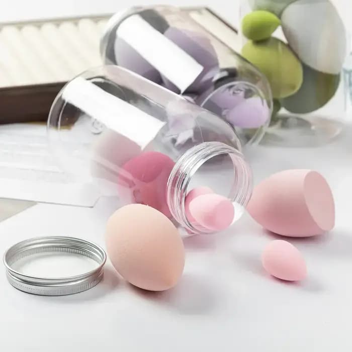 12/14 pièces éponge de maquillage bouffée cosmétique fond de teint éponges mélangeur beauté oeuf poudre bouffées