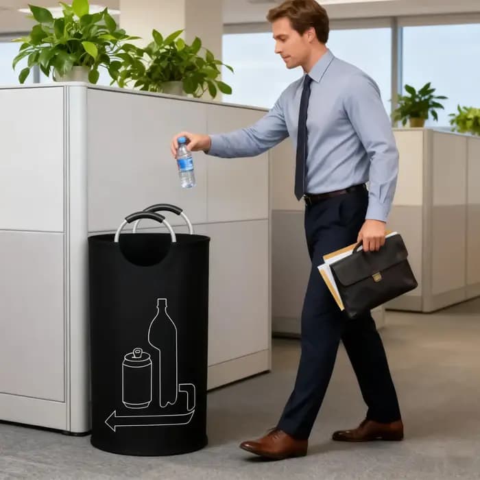 Conteneur de collecte de bouteilles grande capacité 115L