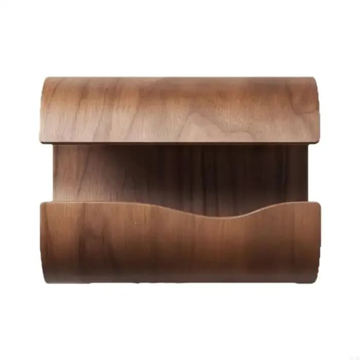 Boîte rangement élégante en bois pour papier soie
