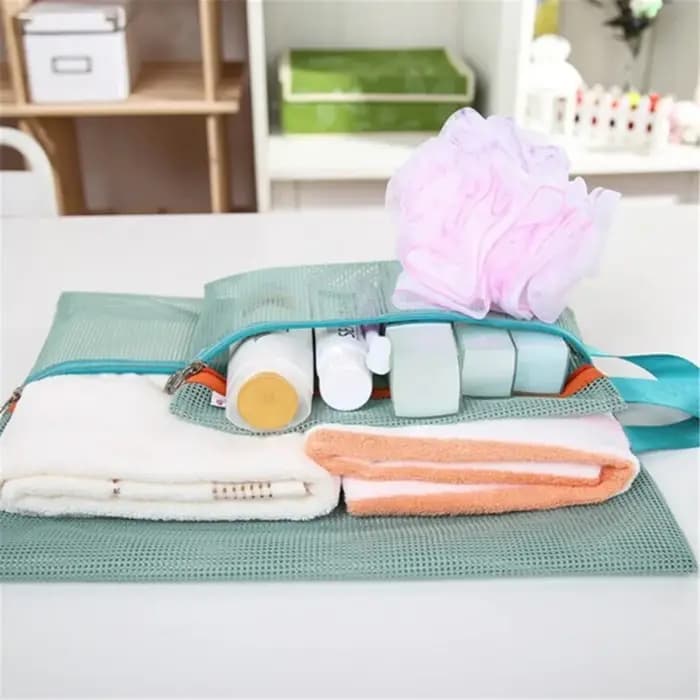 4 pièces/ensemble sac de rangement de voyage Portable sac en maille de voyage étui vêtements de toil