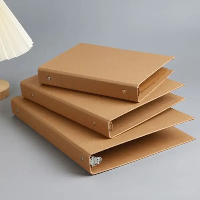 Nouveau Couverture de classeur en papier Kraft A5 B5 A4
