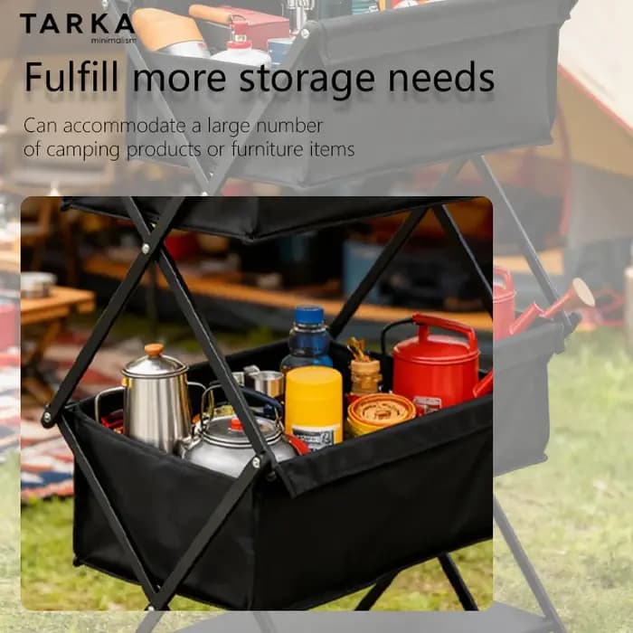 TARKA Camping nouveau support de rangement étagère à trois couches