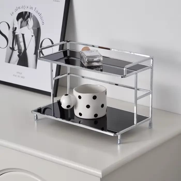 Étagère de rangement superposée en métal pour bureau