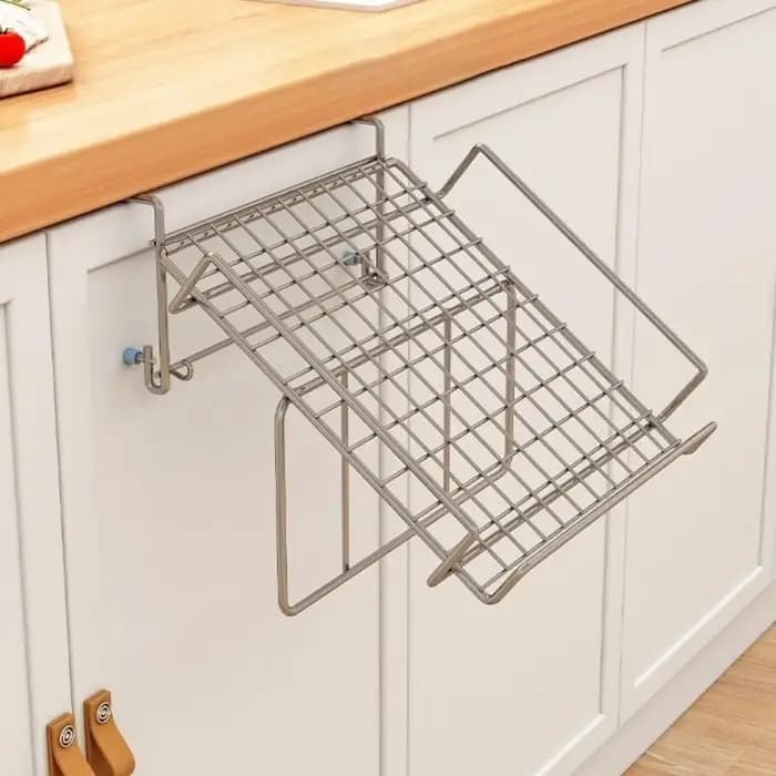 Étagère de rangement pliable en acier inoxydable