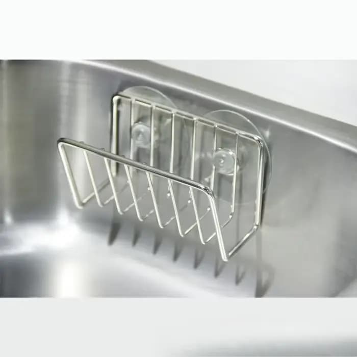 Étagère de rangement en acier inoxydable pour éponge d'évier